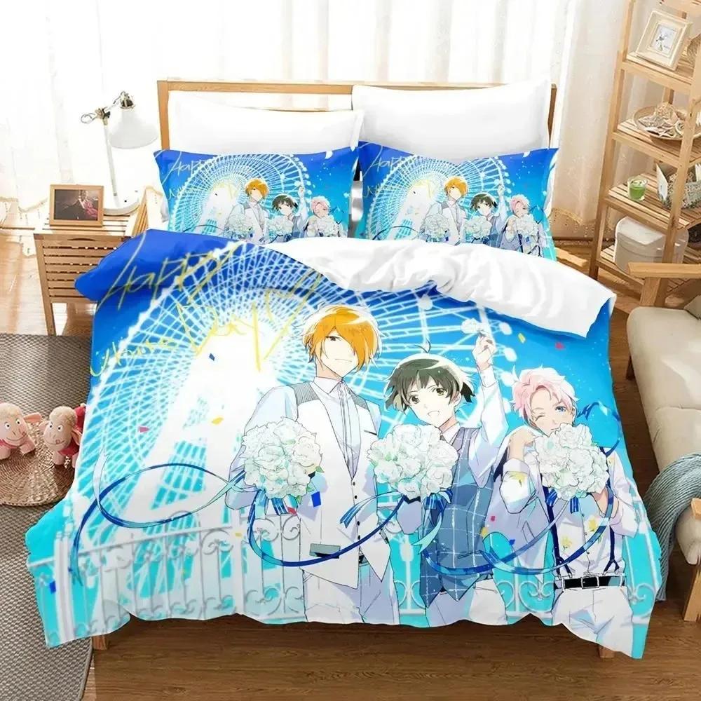 Anime Idolmaster SideM Bedding Set Duvet Cover Bed Set Quilt Cover Pillowcase Comforter King Queen Size Boys Adult Bedding Set