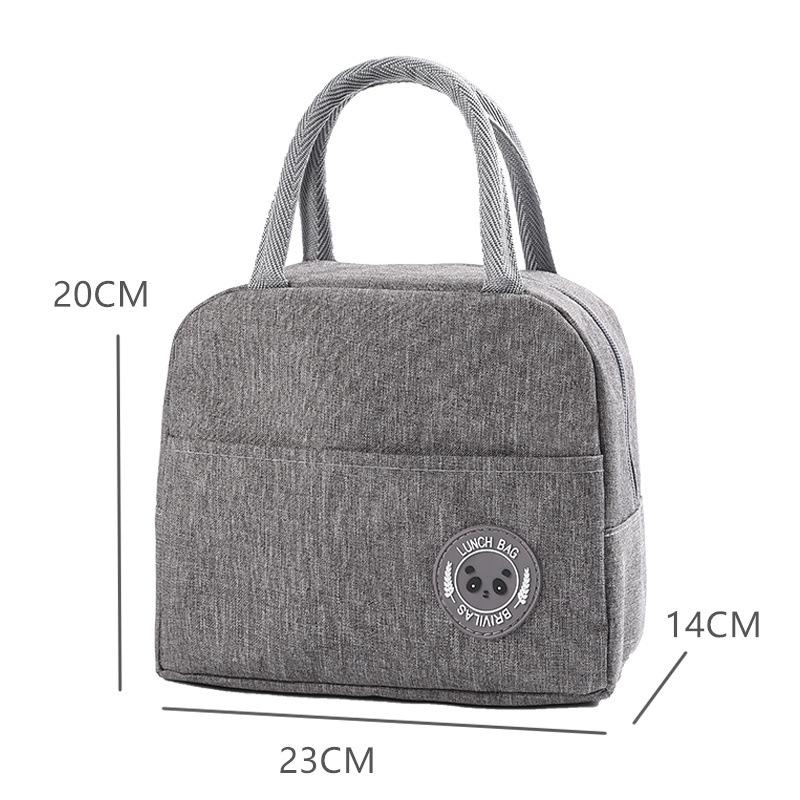 Handheld Large Capacity Oxford Cloth Insulated Lunch Bag for Students