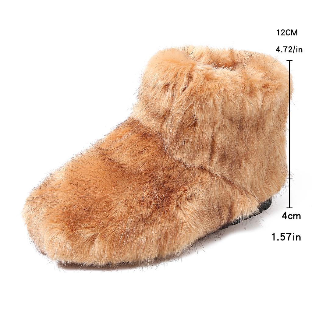 Women's shoes 2025 autumn and winter Mao Mao muffin new thickened sole 4 cm TPR non-slip, wear-resistant and anti-freeze snow boots women