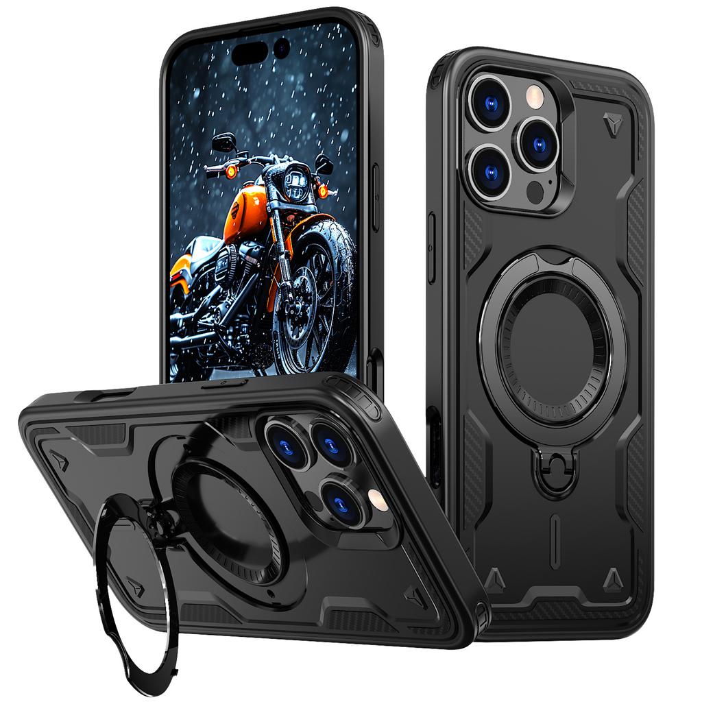 Applicable To iPhone17Pro Mobile Phone Case Magnetic Suction Rotating Magsafe Bracket Anti-drop Apple 15 Protective Case
