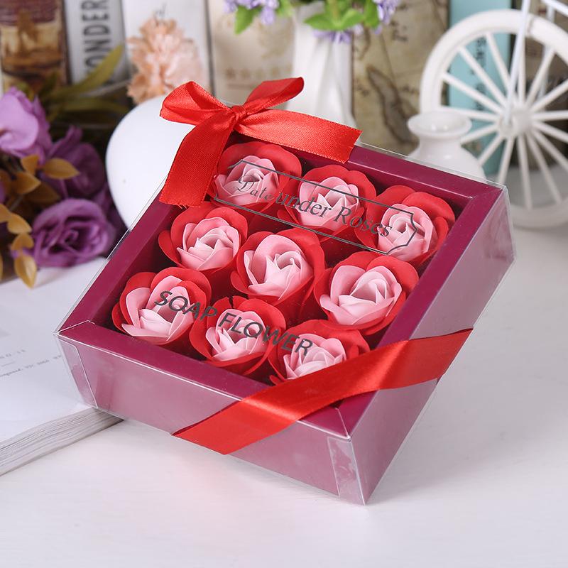 Soap Flower Roses Faux Eternal Flower Gift Box Valentine's Day Simulated Flowers Valentine's Day Faux Flowers For Birthday Gift