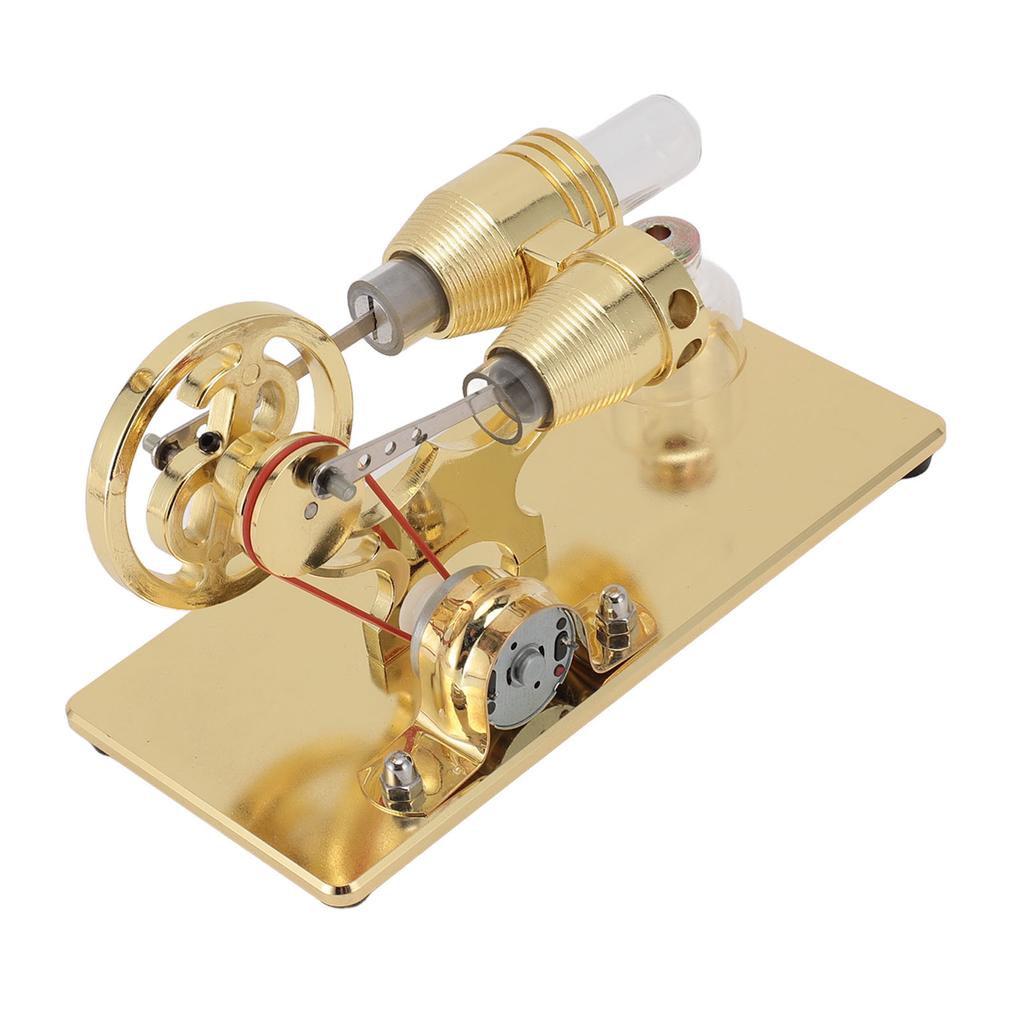 Sterling Engine Model with LED Bulb and Flywheel Stirling Engine Motor Model Educational Toy