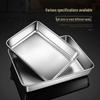 Stainless Steel Rectangular Shallow Serving Tray