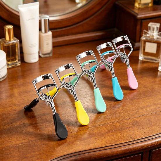 Mini Eyelash Curler with Non-slip Handle Women Precision Eye Lash Curler Natural Long Lasting Professional Beginner Lashes Curling Tools