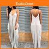 Plus Size Women's Boho Long Maxi Dress For Elegant Beach Holiday Parties