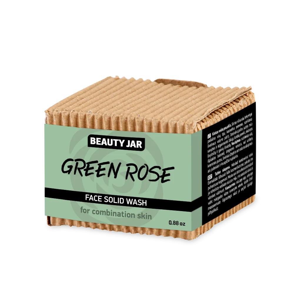 

Тверде мило для обличчя Зелена Троянда Beauty Jar 25 г