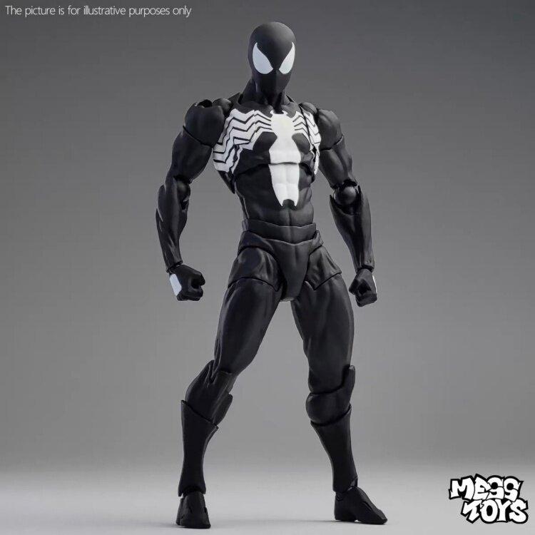 Original Mess Toys Spiderman Figure Black Suit Neighbor Symbiote Messtoys Scarlet Neighbor Action Figure Ct Black Red Spider Man