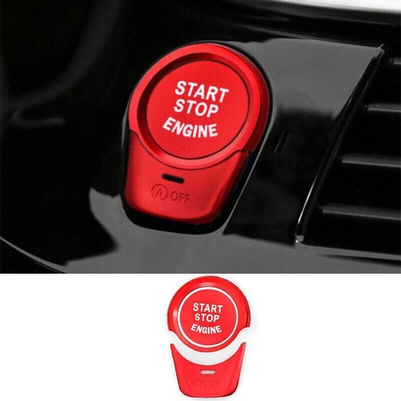 For BMW 7 Series M7 16-22 Red Alloy Start Button One-Click Switch Cover Trim