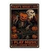 Wandkunst für drinnen und draußen Retro Halloween Schild, Kürbis Geist Badezimmer Metall Langlebiges Hängeschild Hexe Katze Festival für Bar Zuhause Raum Dekor