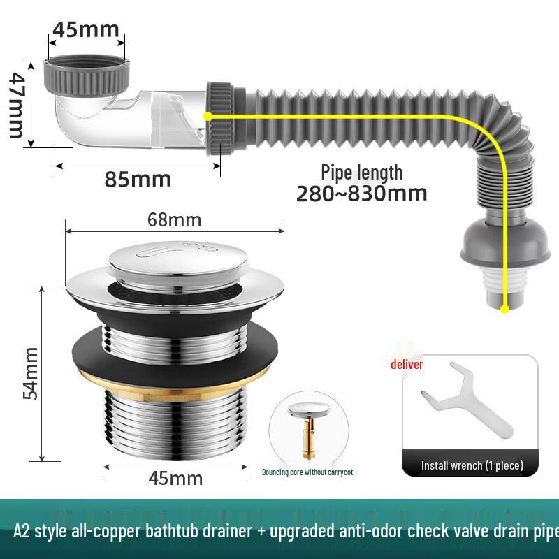 Комплект слива-перелива для ванны TLXT