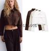 Spring New Women's Clothing French Style All-Matching Multi-Color Poplin Cotton Long Sleeves Short Shirt 4764013