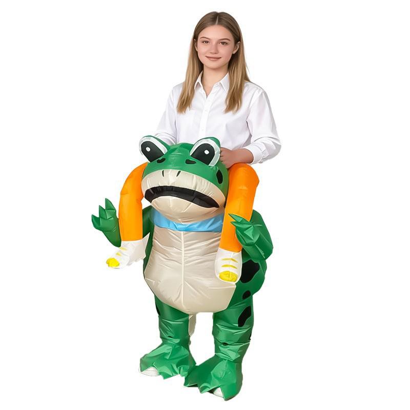 Costume Gonflable Dinosaure Alien Halloween Très Vendu - Tenue Poupée Drôle Créative pour Spectacles et Maquillage