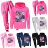 Children's Hooded Top And Pants Two-piece Tracksuit Set Long-sleeved Printed Sweatshirt Set