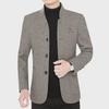 "2024 Men's High-End Woolen Lapel Coat: Casual, Plus Velvet, Thick, Autumn/Winter Business Jacket"