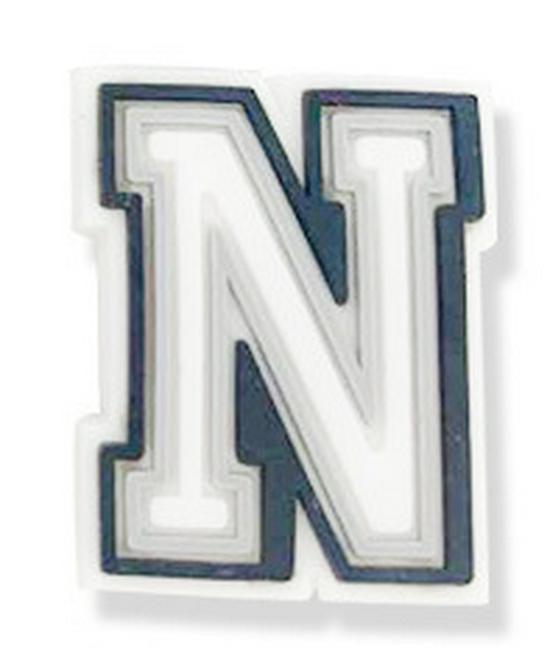 Black & White Letter Series PVC Clog Shoe Charms - Soft Rubber Shoe Flowers & Accessories