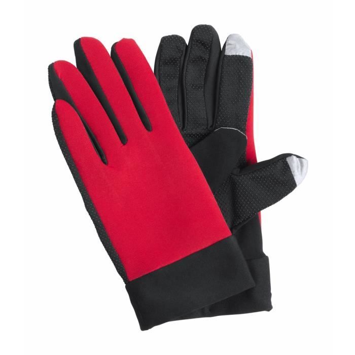 ANTEVIA - Lot d'une paire de gants sport homme tactiles rouge | Taille adulte et ado| Smartphone Téléphone Tablette (Vanzox rouge)