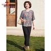 Yuzhaolin Women's Summer Blouse Set for Elderly