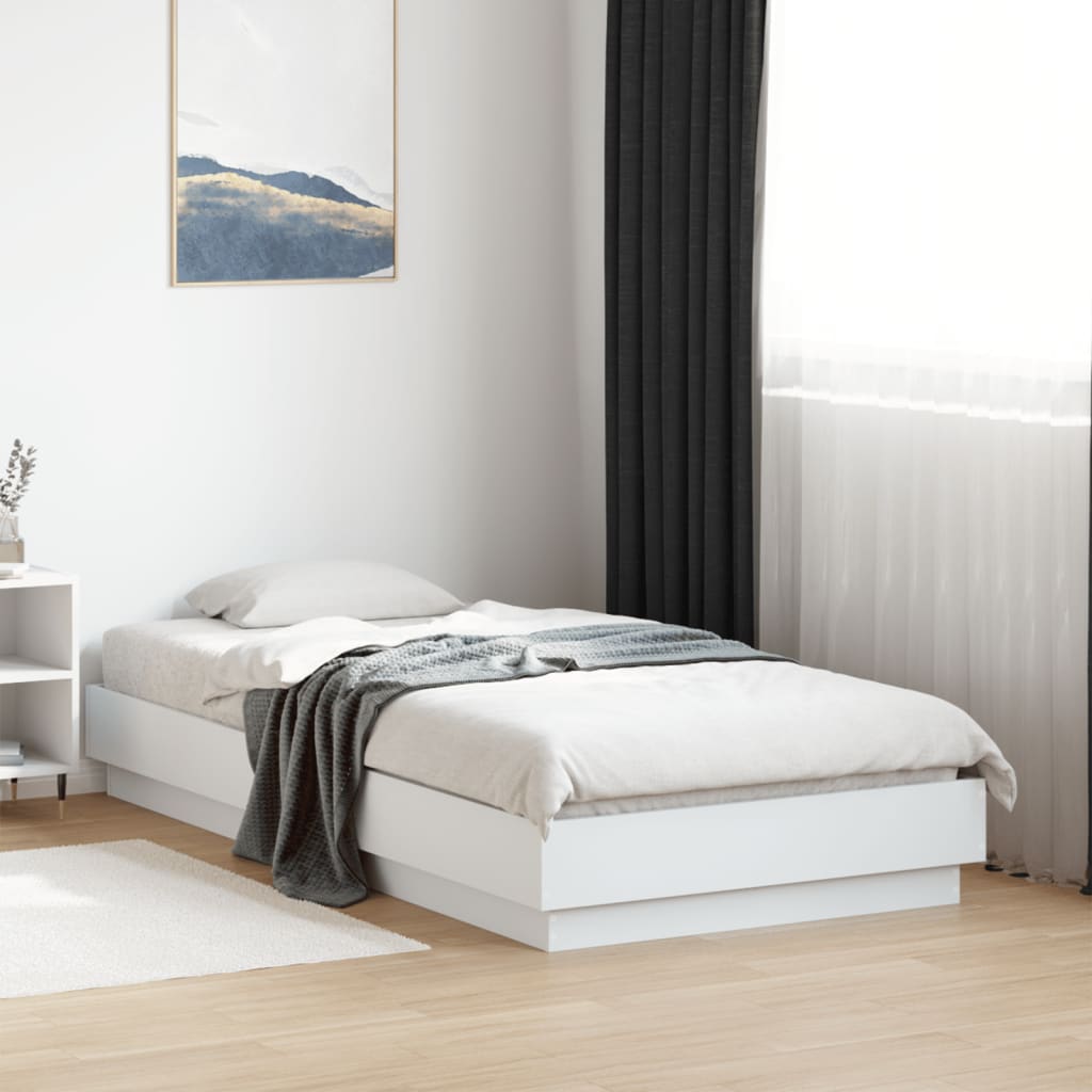 Vidaxl Rama Łóżka Z Oświetleniem Led, Biała, 75X190 Cm