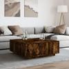 Tavolino Rovere Affumicato 100x100x40 cm Legno Ingegnerizzato