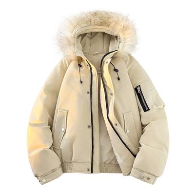 Casual Warm Hooded Duck Down Jackets With Detachable Fur Collar Men Winter Outdwear Windproof Thicken Parkas Puffer Coats