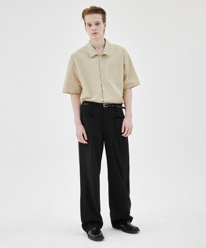 MUILL Outseam Line Slacks (Black)