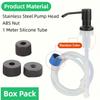 Kitchen Sink Liquid Pump Head Stainless Dish Soap Dispenser with Extension Tube for DishClean & Hand Sanitizer Bathroom Accessor