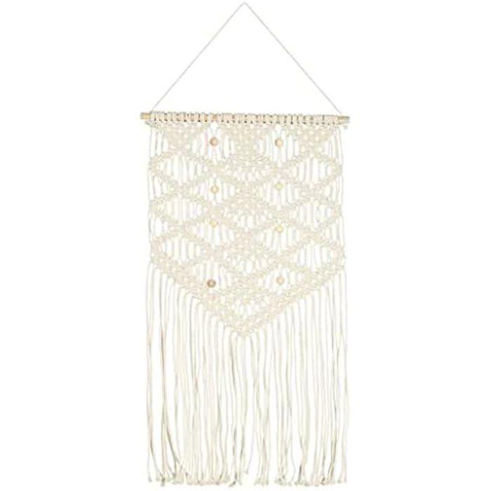 Pendentif mural - VIDAXL - 40x80 cm - Coton - Couleur Crème - Bohème