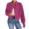 2024 Europe Autumn/Winter Women's Casual Short Lapel Corduroy Jacket
