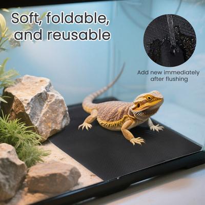 Sustrato de Alfombra para Reptiles Cortable Forro para Terrario Antideslizante Esterilla para Tanque de Dragón Barbudo para Serpiente Lagarto Tortuga Gecko Leopardo Accesorios para Tanque