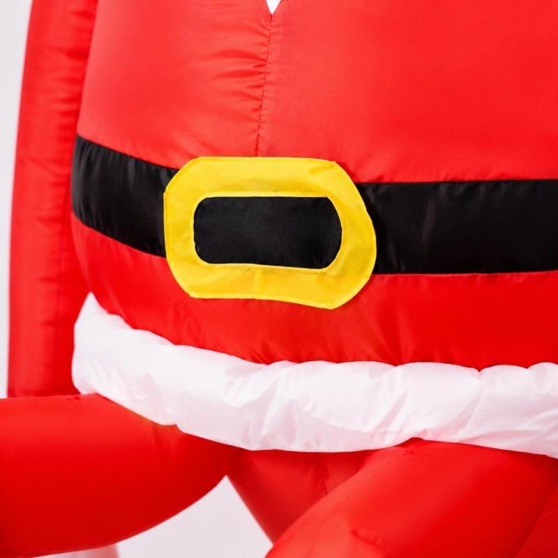 Electric Inflatable Santa Decoration with 110 V US Power Specification and Sitting Holiday Figure for Outdoor Christmas and Shop Window Displays