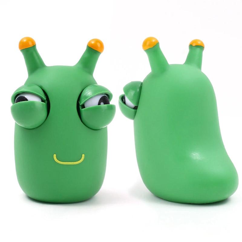 Bai Fen Bai Dolls And Toys Green 10/5Pcs Funny Worm Animal Eye Pop Out Squeeze Stress Relief Fidgets Toys For Anxiety Juguetes Antiestrés Para Niños