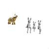 Elephant Bunny Resin Art Sculpture Animal Figurine Desktop Ornament Decorative Centerpiece for Shelf