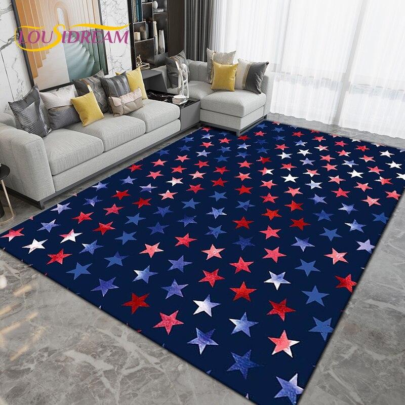 Pentagon Five-pointed Star Area Rug,Carpet Rug for Living Room Bedroom Sofa,Kitchen Bathroom Doormat Non-slip Floor Mat Gifts