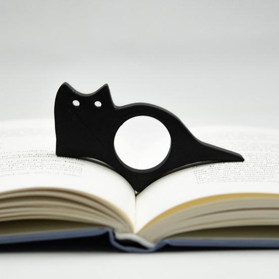 Porte-livre Pouce de Chat Porte-page en Plastique pour Lecture Mains Libres Marque-page Portable Cadeau pour Amateurs de Livres Accessoires de Support de Lecture