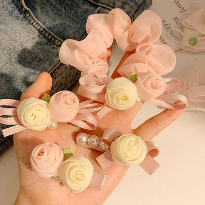 Rosa pink, elástico de cabelo de cólon, presilha de cabelo doce feminina, elástico de cabelo, elástico super fada, rabo de cavalo, acessório de tiara