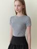 Liel Blueberry Half T-Shirt (Gray)