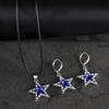 Edgy Gothic Star Pendant Choker Set Fashion Forward Necklace and Earrings with Star Pendant Jewelry for Trendsetters