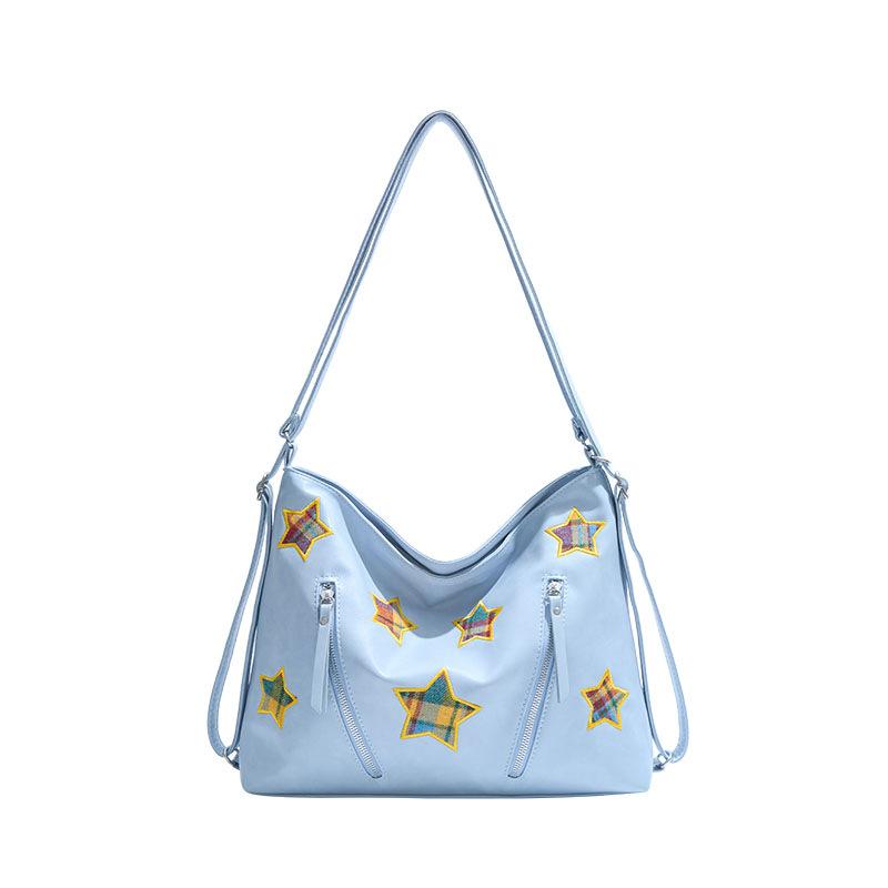 

Сумка-тоут Star, женская, большая вместительная сумка через плечо, студенческая, для поездок на работу и обратно синий