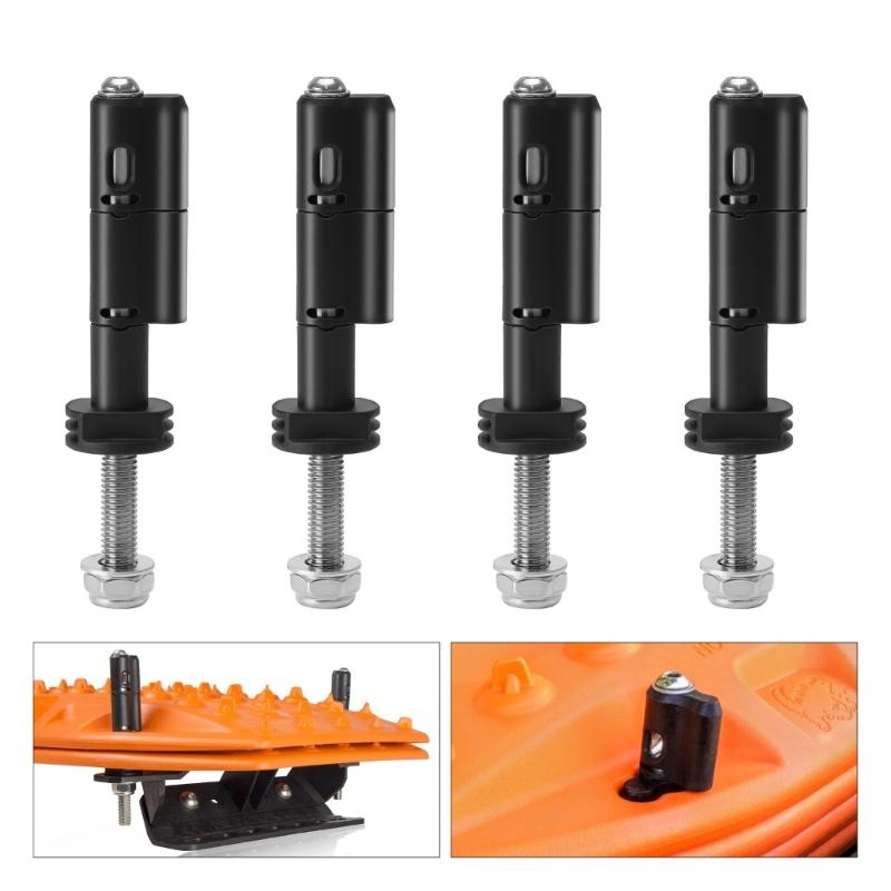 Mounting Pin Set for MaxTrax MKII Recovery Traction Boards, 4Pack Mounting Pins Lockable Safety Mount Pins,