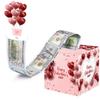 Valentine's Day Money Box for Cash Pull Money Box for Cash Gift with Greeting Card Valentine Surprise Money Roll Gift Box DIY Money Box Toy Playsets