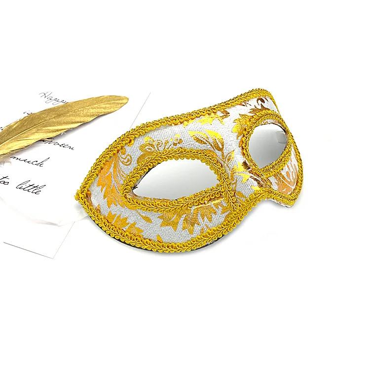 

20 шт., мужские венецианские кружевные маски для глаз с пайетками, костюмы для принца, маски для вечеринки, маскарада, дня рождения, Хэллоуина, свадьбы, фестиваля белый