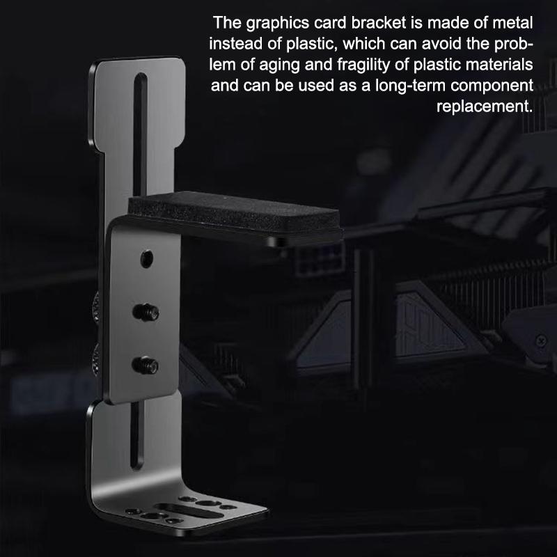 Computer Graphics Card Holder Chassis Fan Support Fixed Metal Bracket 6-96Mm Adjustable Gpu Holder