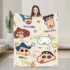 Cute Cartoon Crayon Shin-chan Blanket  Wool Funny Breathable Throw Blankets for Home Textile Decor