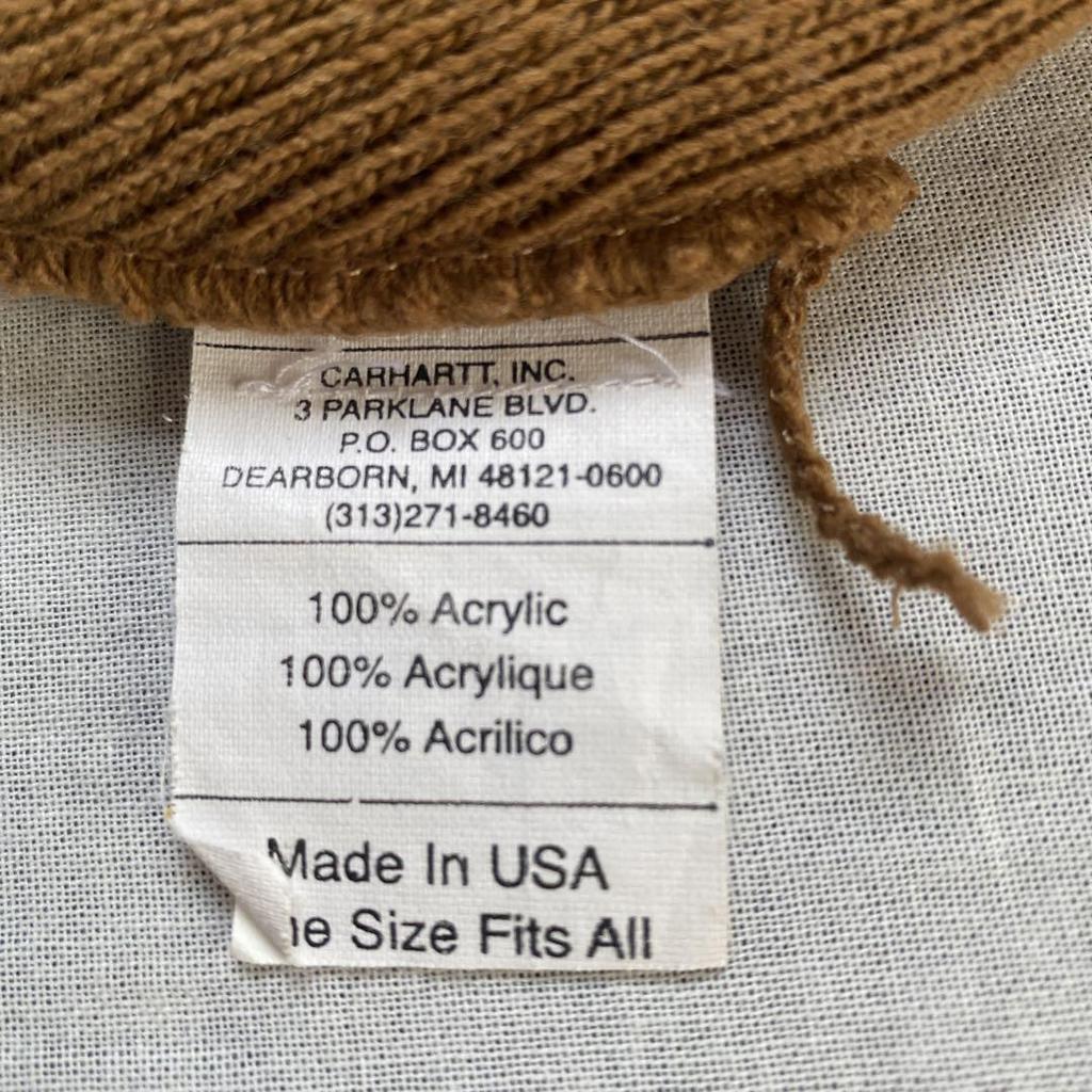 [USED] Made in the USA, Carhartt knit beanie in camel
