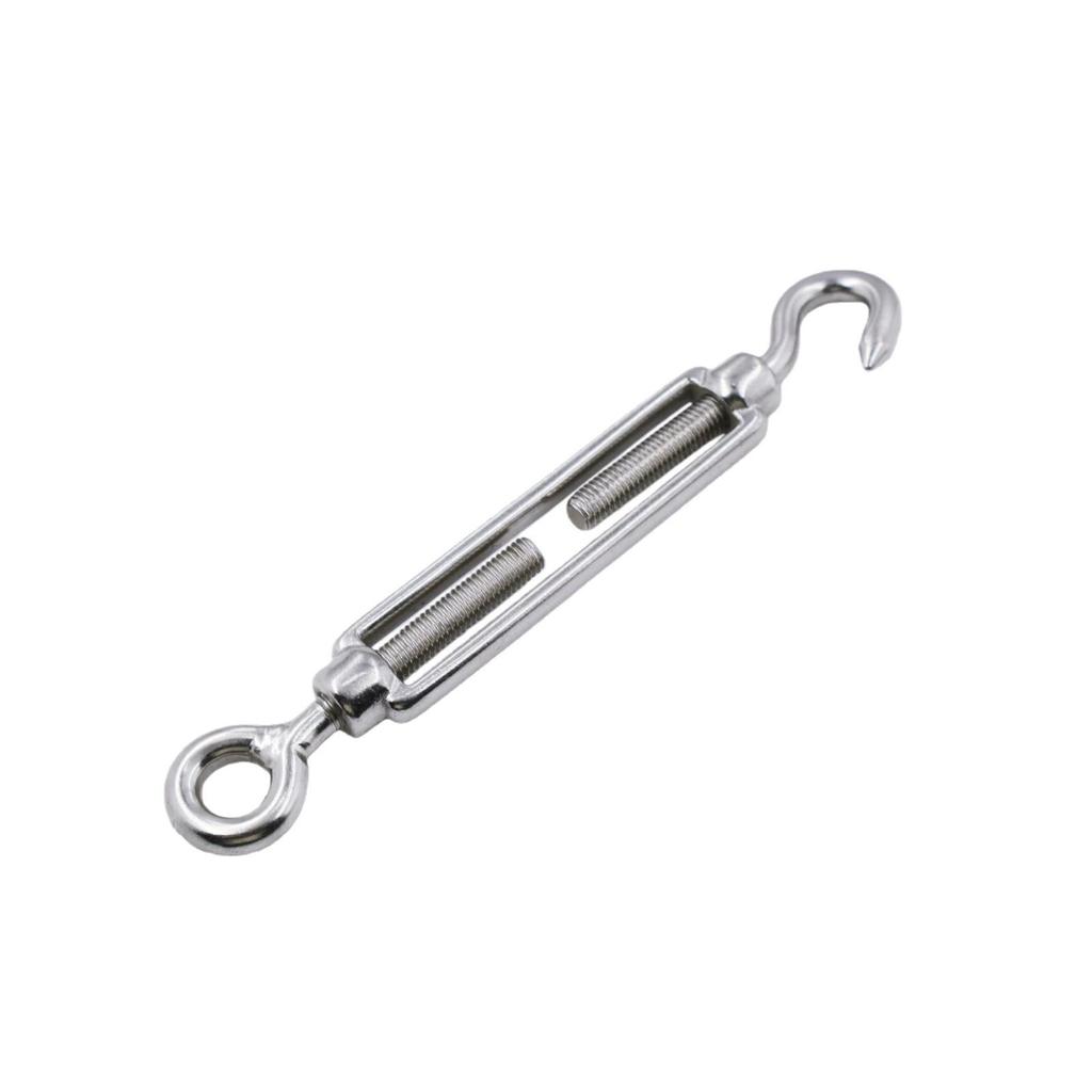 Stainless Steel Turnbuckle Hook & Eye, 304/316 Open Body, German/Japanese/European Style Tensioner