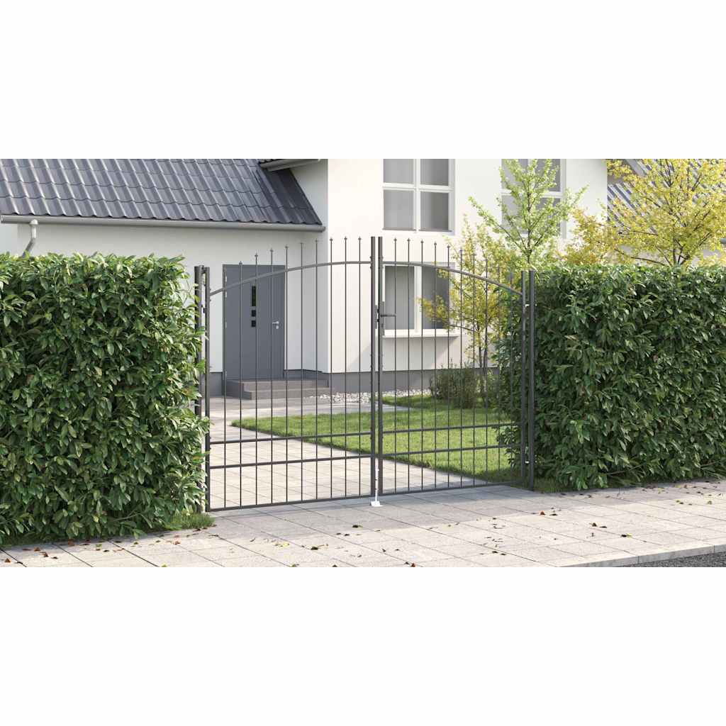 Double Gate WOERDEN 299.5 x 249.5 cm Steel Gray Lockable