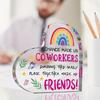 Thank-You Gift for Colleagues, A Heart-Shaped Acrylic Decorative Plaque Desktop Statue, Suitable for All Occasions, A Gift for Colleagues and Friends