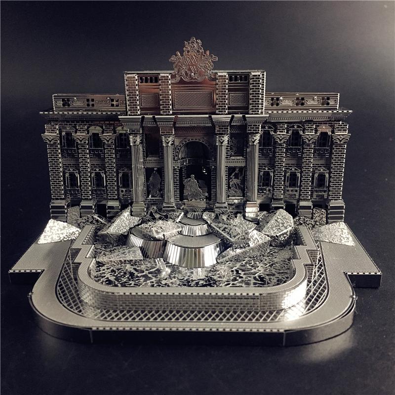 MMZ MODEL NANYUAN 3D Metal Model Kit Trevi Fountain Building Assembly Model DIY 3D Laser Cut Model Puzzle Toys for Adult