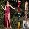 European & American Style Women's Sexy High Waist Slit Dress - Slim Fit Evening Gown