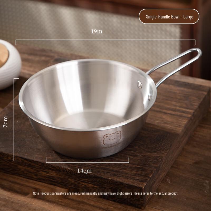 Large 304 Stainless Steel Ramen Bowl Set with Handles